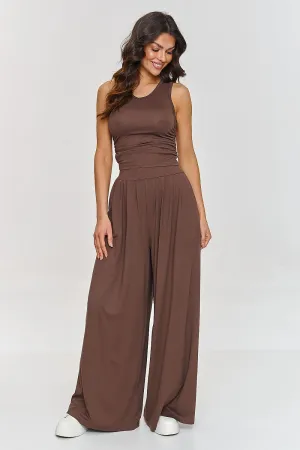 Ruche-Embellished Fitted Top Set