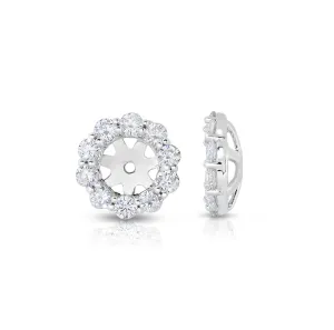 Sabel Collection 14K White Gold Round Diamond Earring Jackets