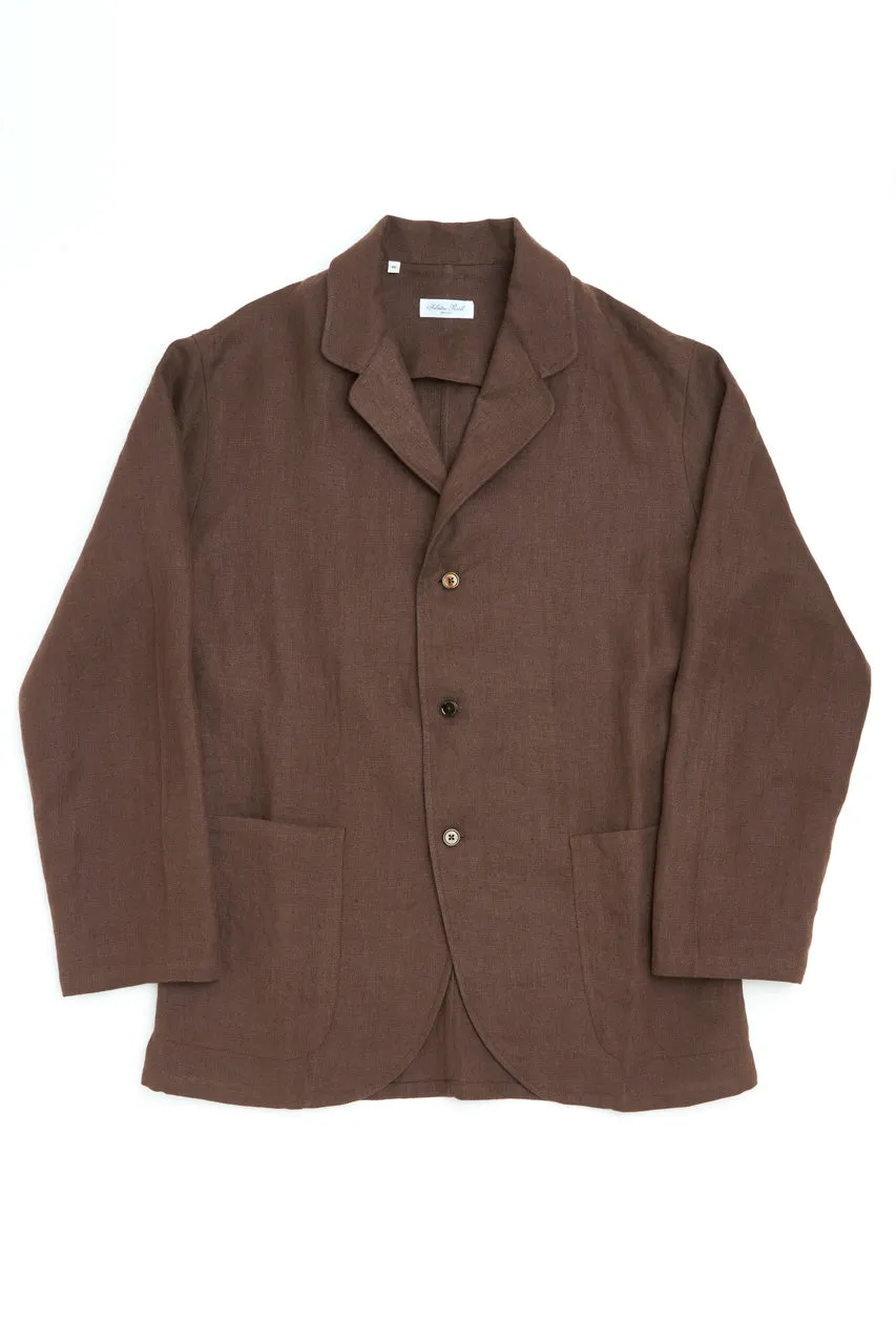 Salvatore Piccolo Jacket Chiaia BMN13 Linen Brown