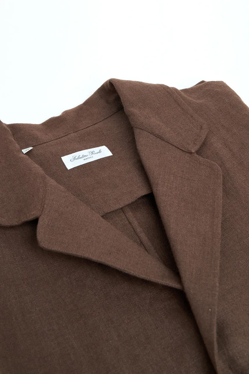 Salvatore Piccolo Jacket Chiaia BMN13 Linen Brown