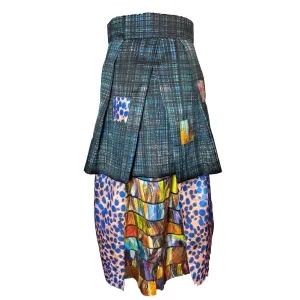 Satin Patchwork Skirt
