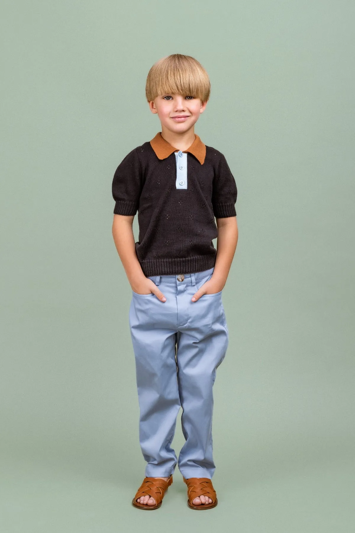 Seamless Knit Polo Shirt Lemonade, Black