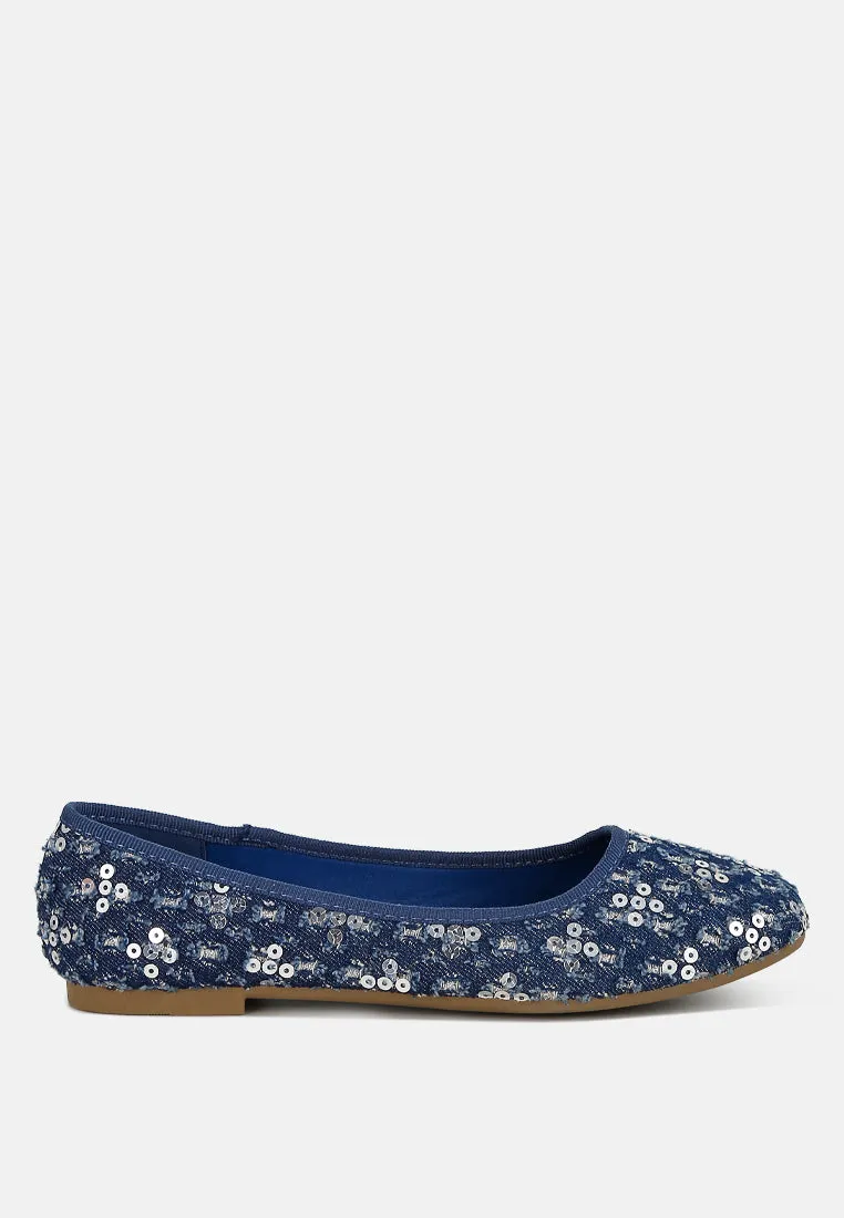 Sequin Ballet Flats By Ruw
