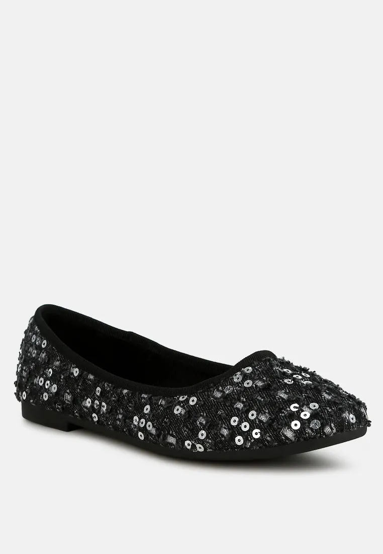 Sequin Ballet Flats By Ruw