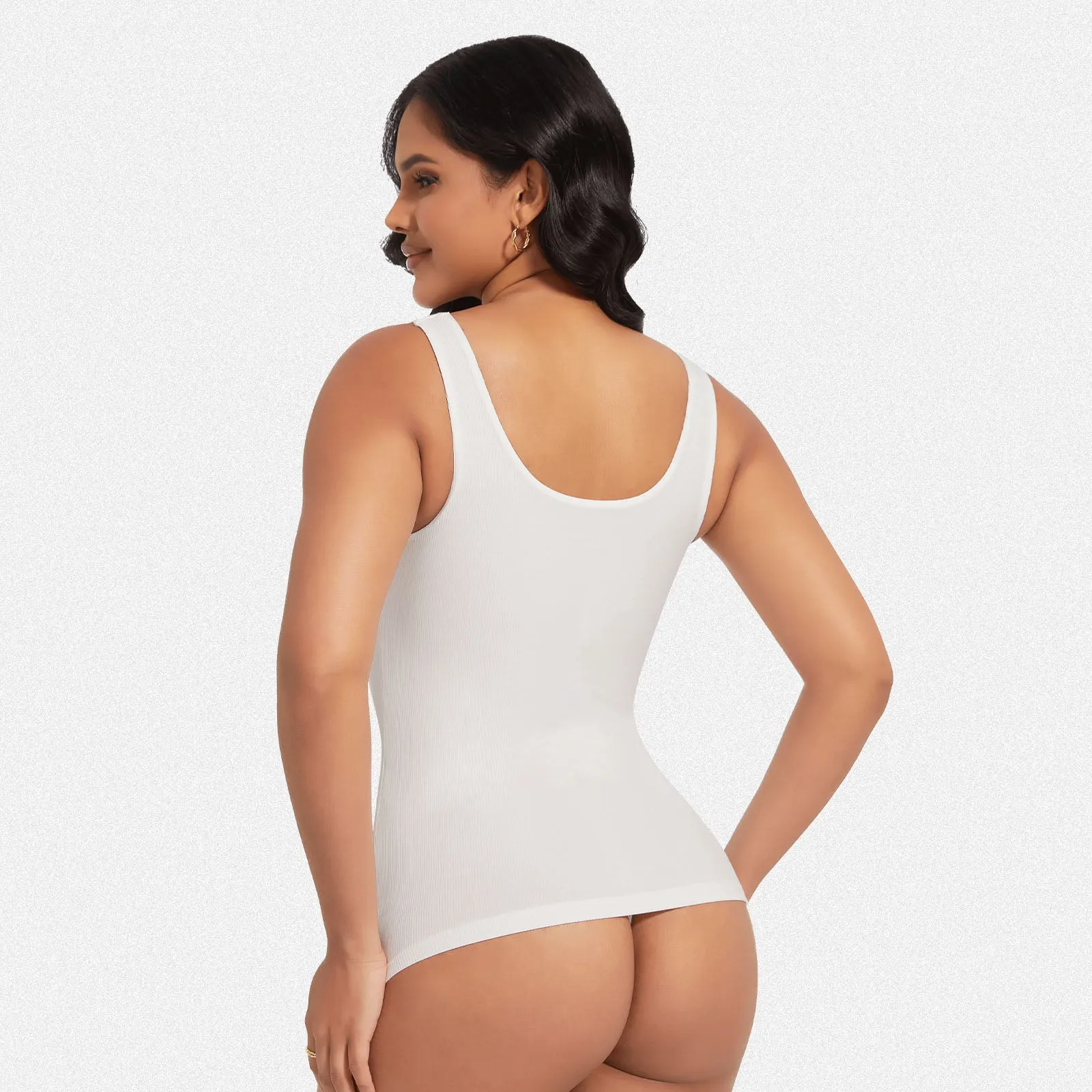 Shaperin Built-In Shapewear Bodysuit 3-In-1 Square Neck Top