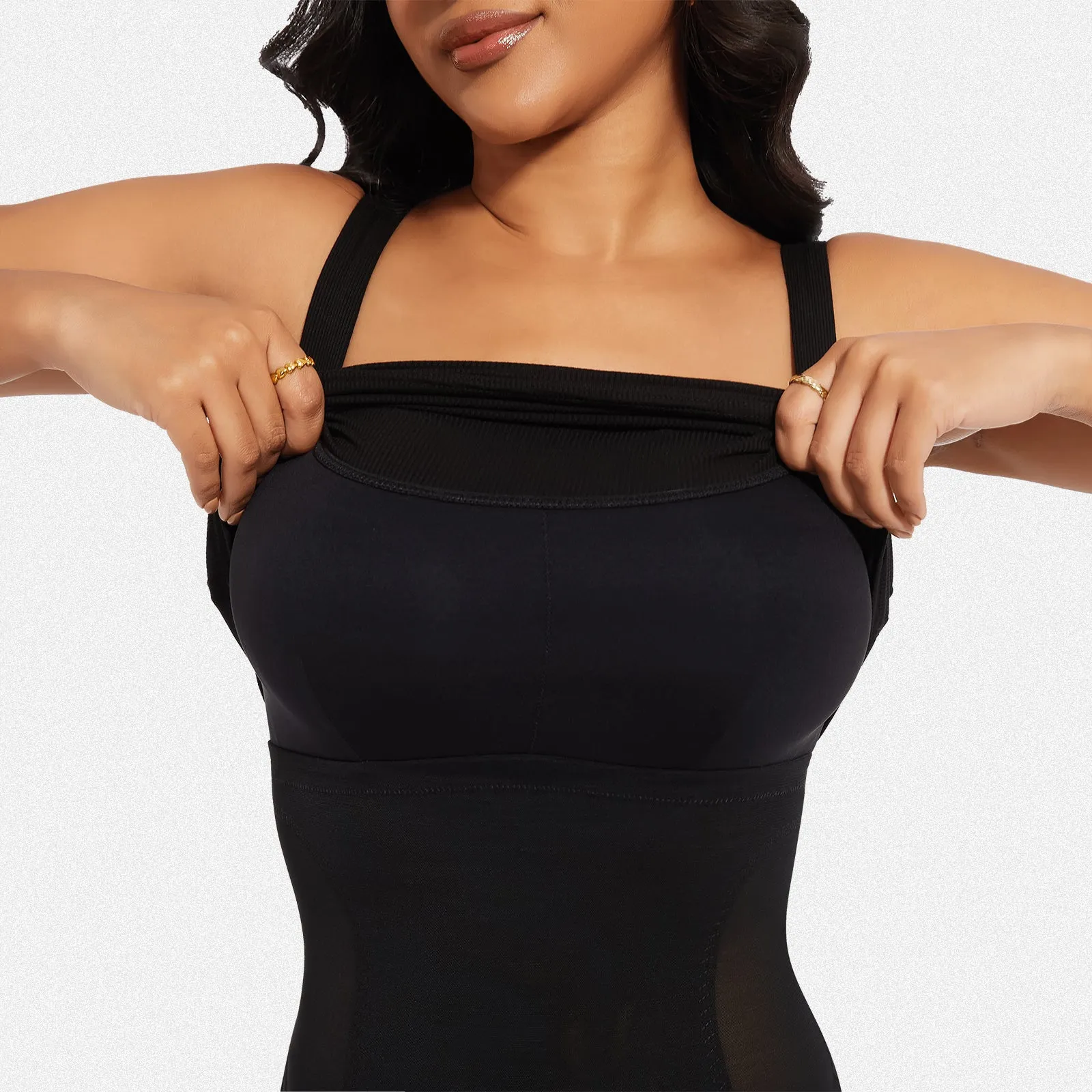 Shaperin Built-In Shapewear Bodysuit 3-In-1 Square Neck Top
