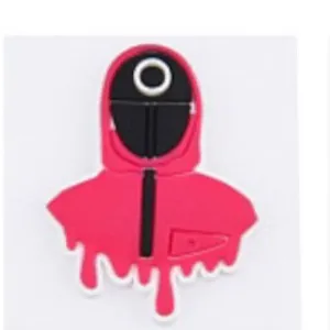 SHOE CHARMS -  CIRCLE PINK SOLDIER SQUID GAME