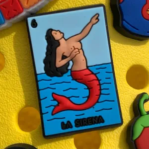 SHOE CHARMS - LA SIRENA LOTERIA CARD