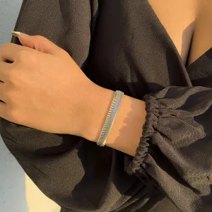 Silver-Plated Snake Chain Bracelet