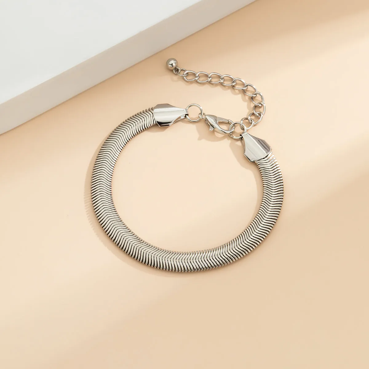 Silver-Plated Snake Chain Bracelet