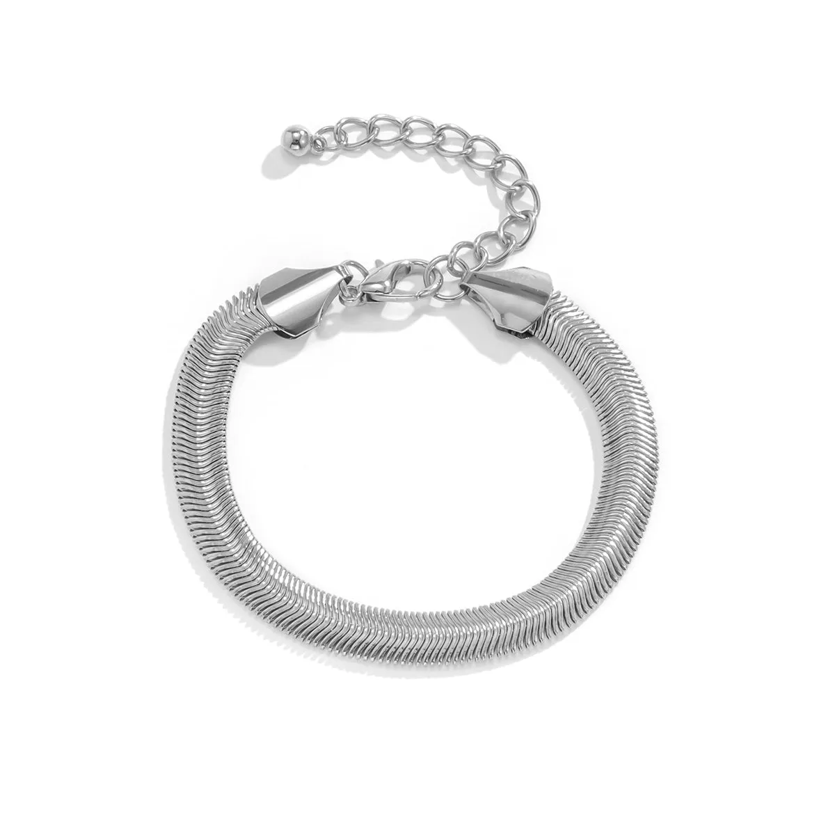 Silver-Plated Snake Chain Bracelet