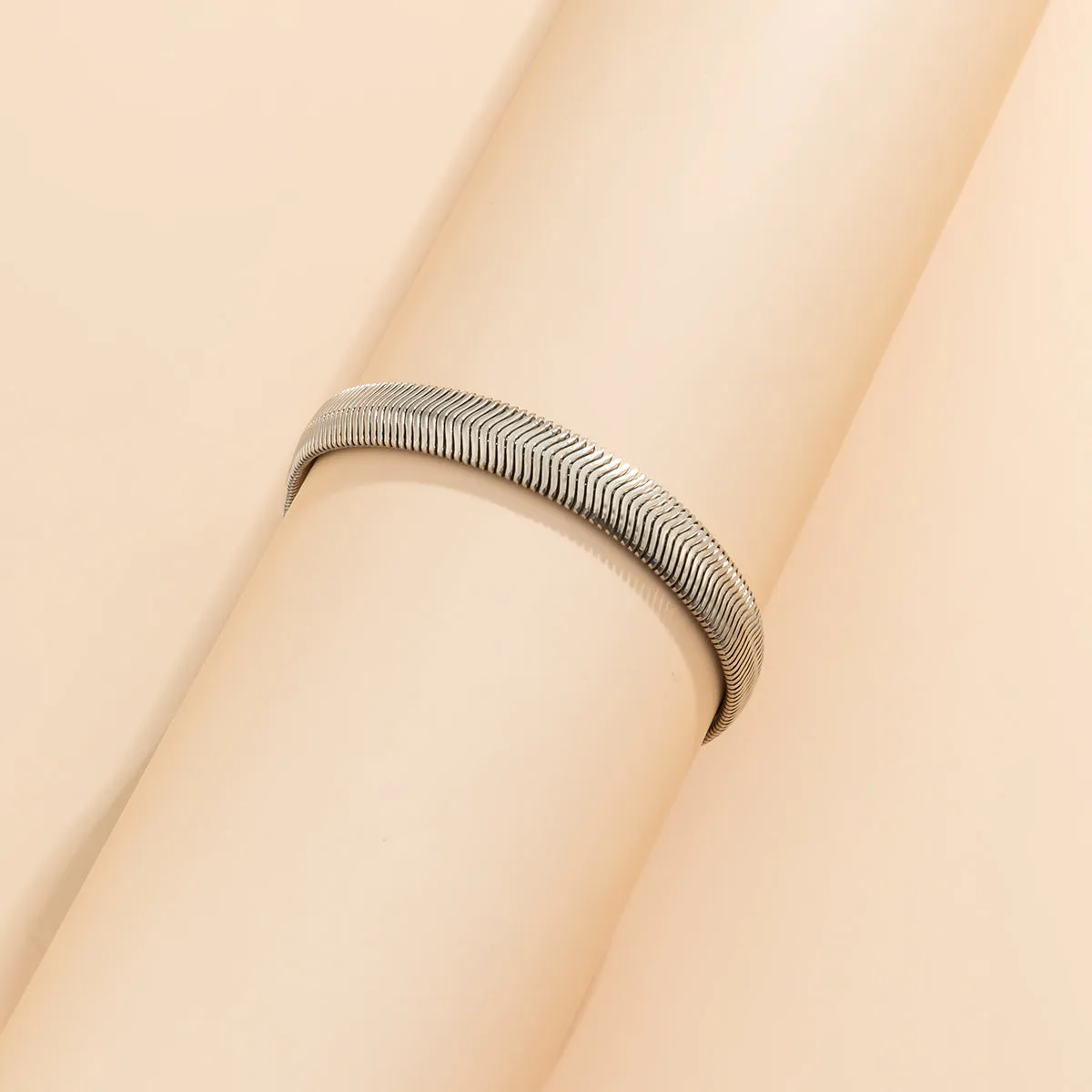 Silver-Plated Snake Chain Bracelet