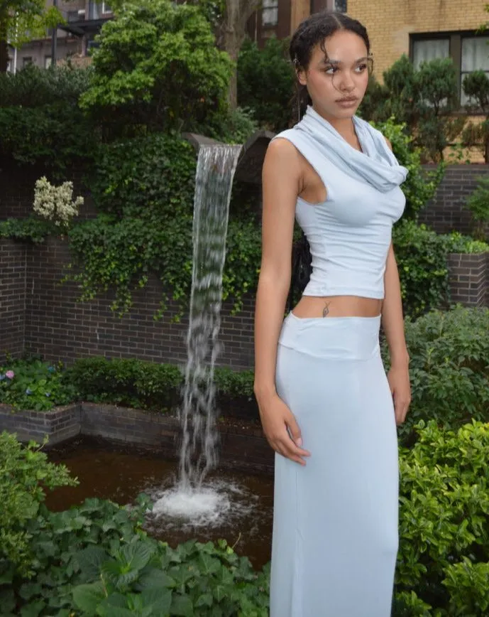 simple maxi skirt / silver