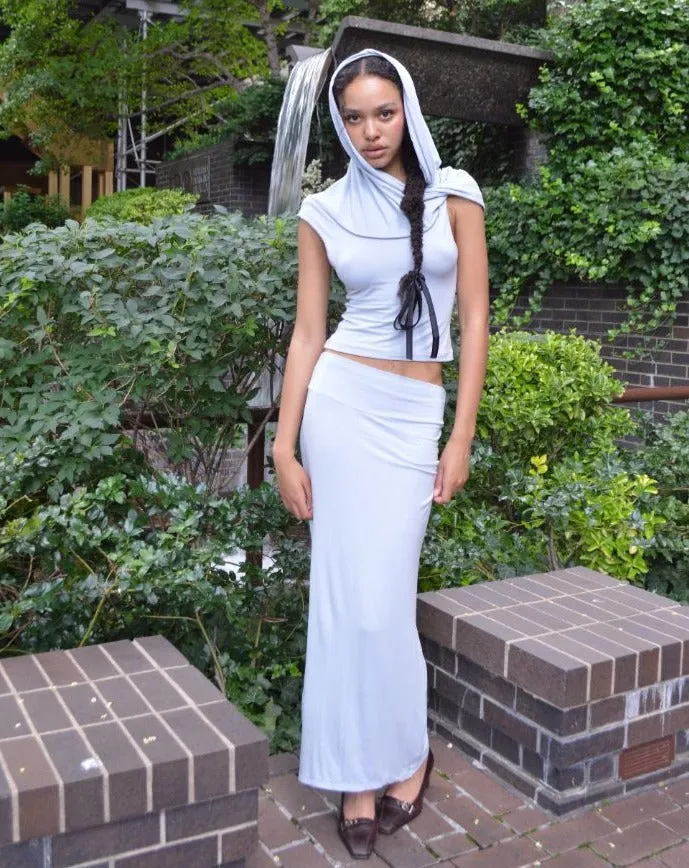 simple maxi skirt / silver