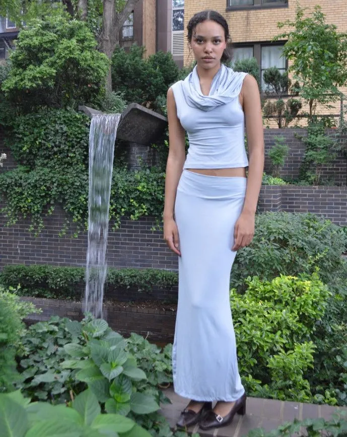 simple maxi skirt / silver