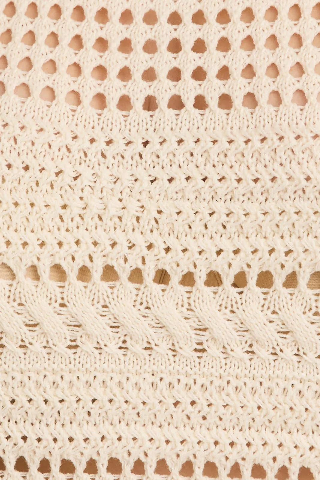 Sleeveless Open Knit Top