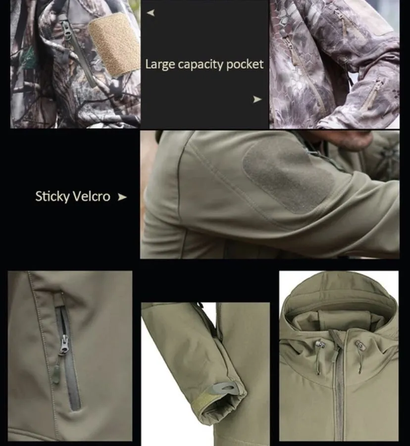 Softshell Waterproof  Tactical Military Jacket - OD Green