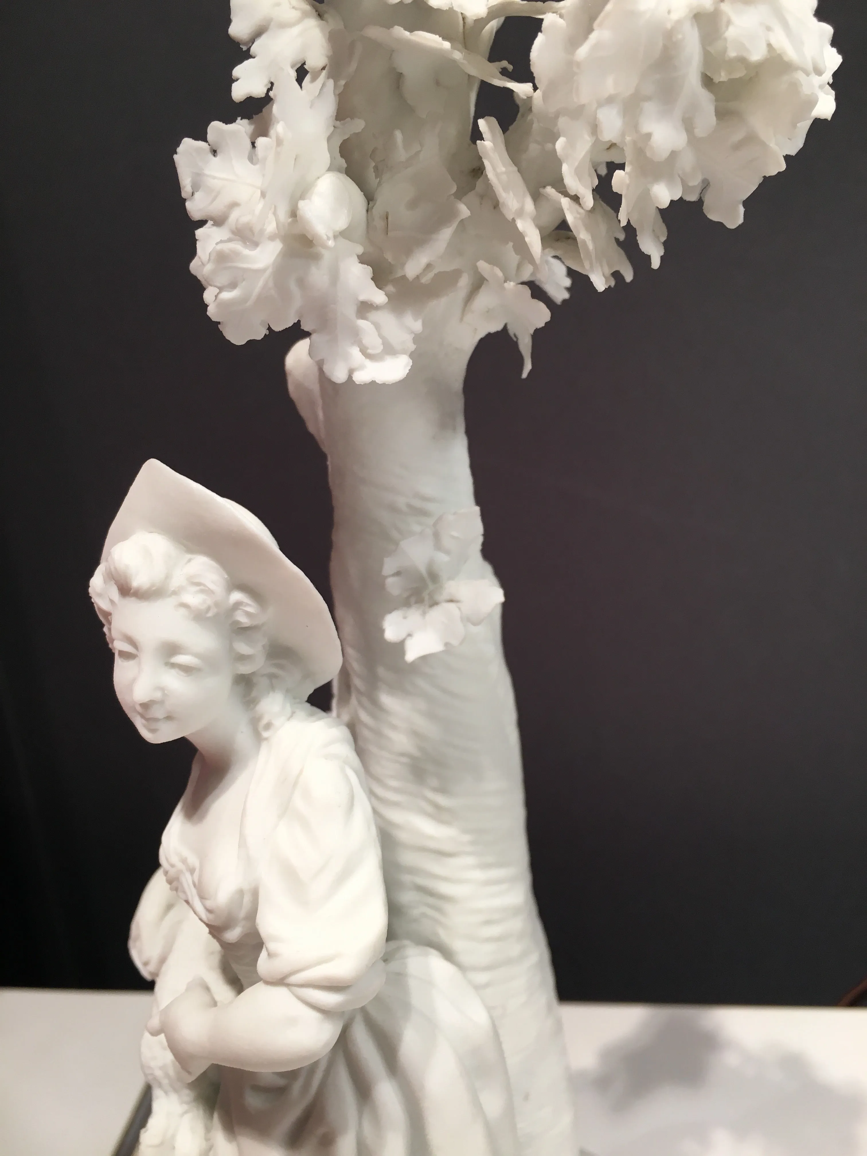SOLD 18th Century Bisque Porcelain Figure of a Young Shepherdess