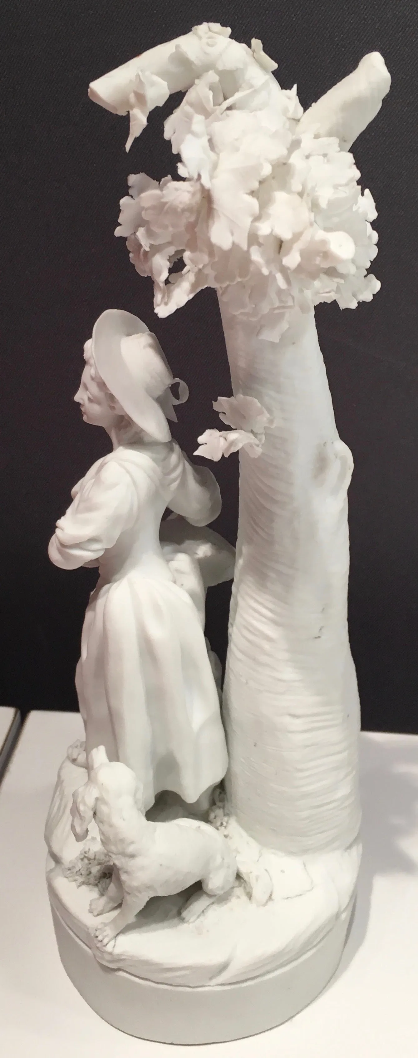 SOLD 18th Century Bisque Porcelain Figure of a Young Shepherdess