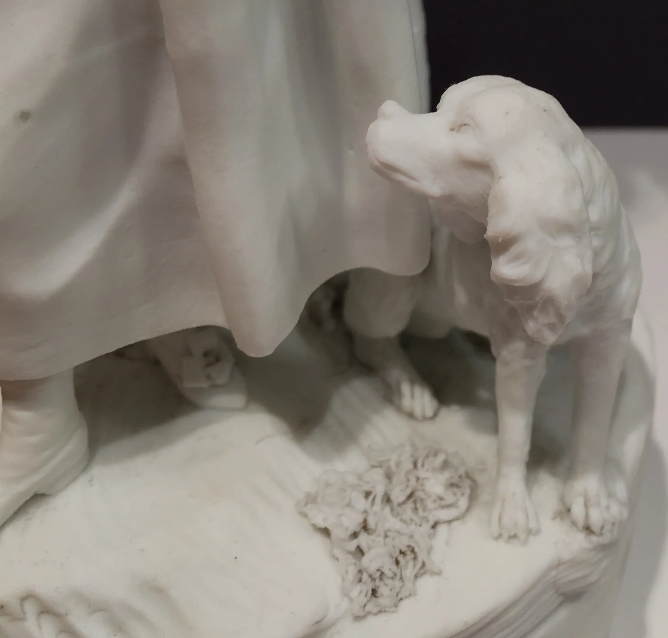 SOLD 18th Century Bisque Porcelain Figure of a Young Shepherdess