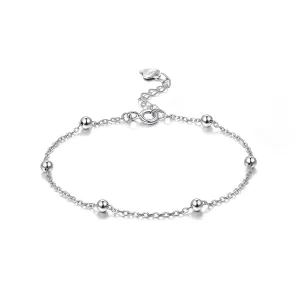 Sterling Silver Bead Station Bracelet