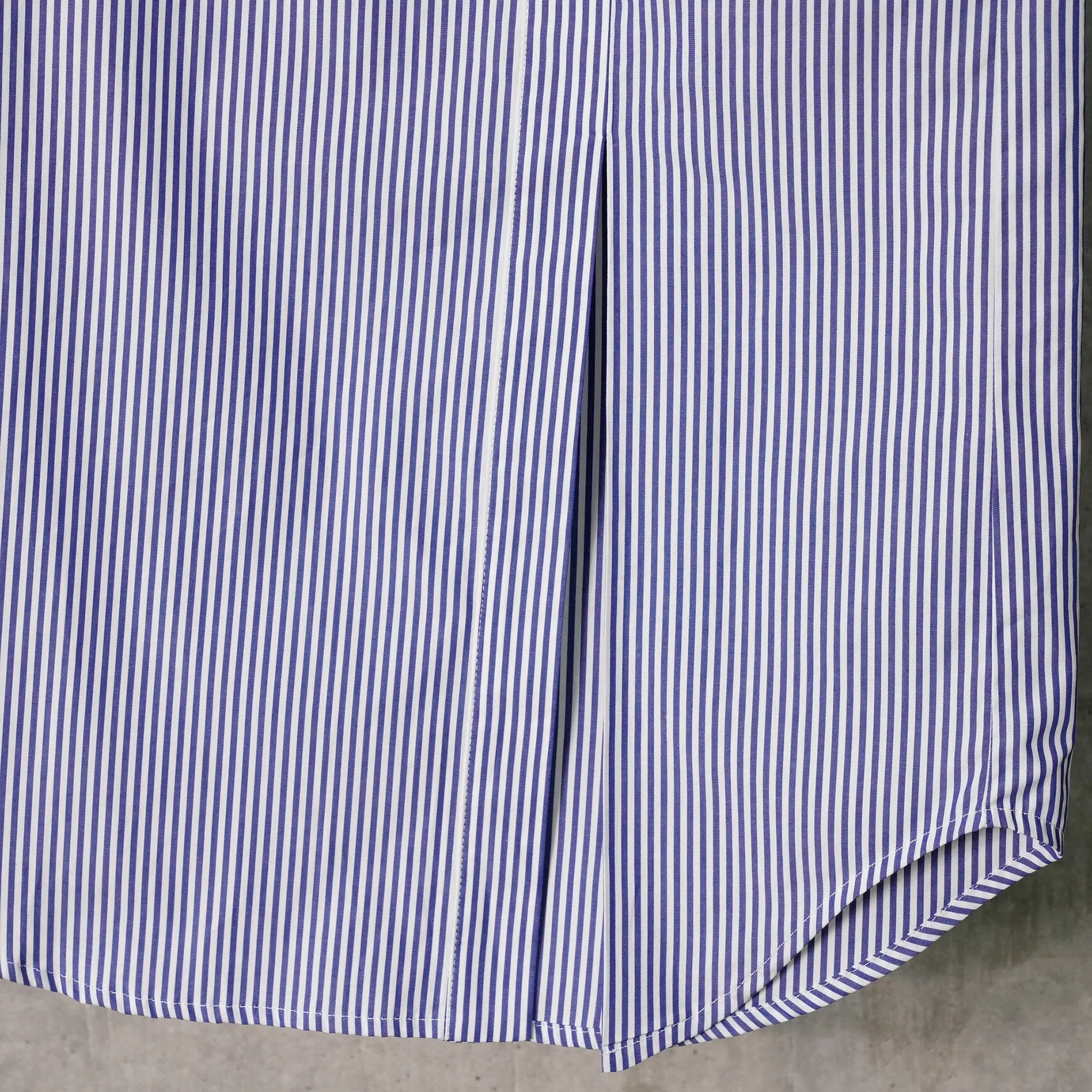 STRIPE SHIRT LAYERED MIDI SKIRT / WHITE(STRIPE)