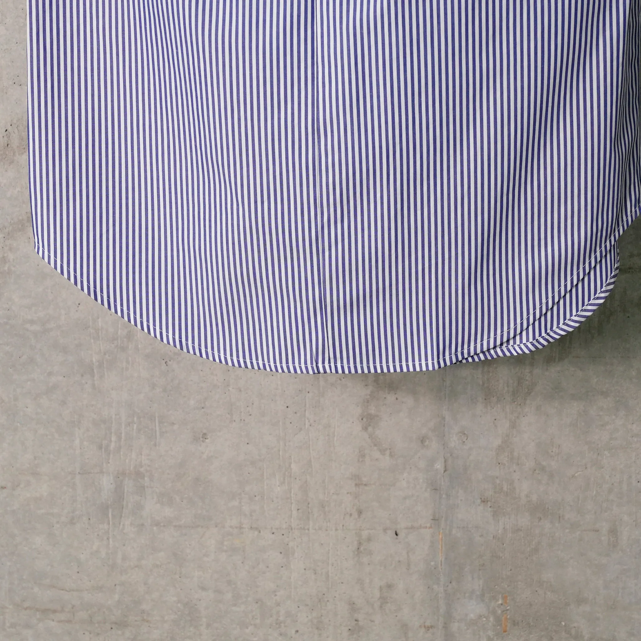 STRIPE SHIRT LAYERED MIDI SKIRT / WHITE(STRIPE)