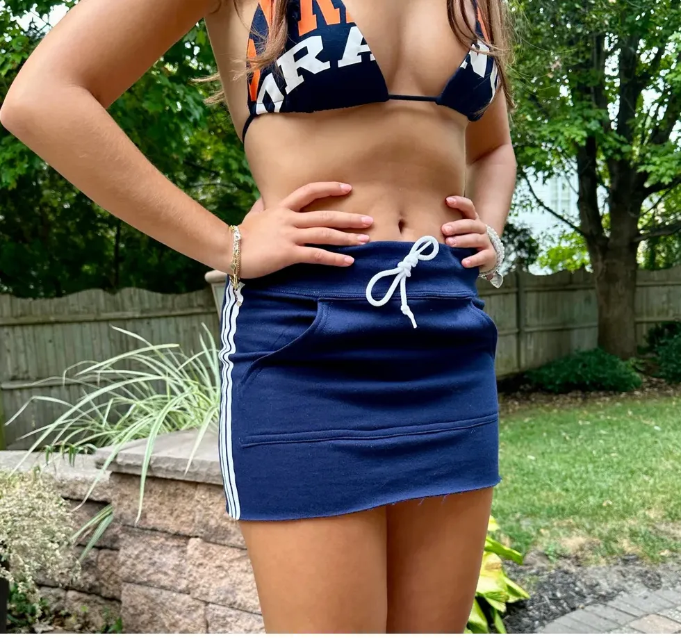 Stripe Sweatshirt Skirt