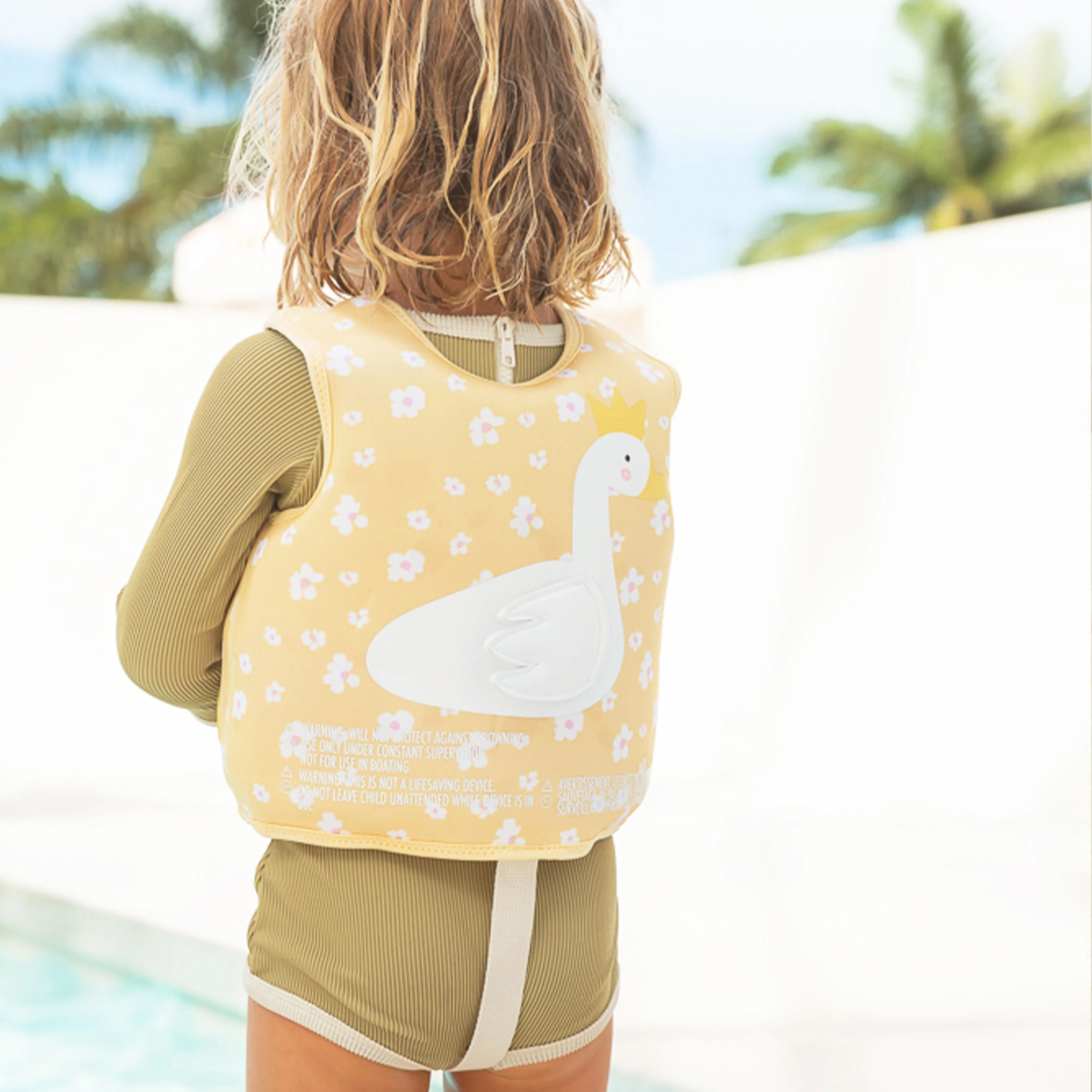 SUNNYLIFE KIDS SWIM VEST - PRINCESS SWAN BUTTERCUP