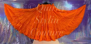 Sunset Orange Renaissance steampunk gothic cotton boho tribal Maxi Long Skirt -Size 10-22 - Plus size