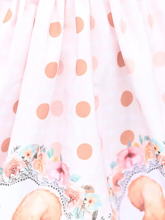 Sweet Lolita Skirt Bow Light Apricot Tea Party Daily Casual Lace Lolita Skirts