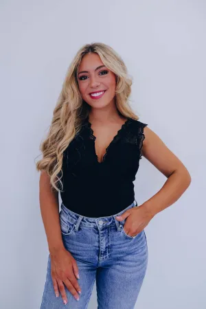 Sweet N Sultry Lace Bodysuit - Black