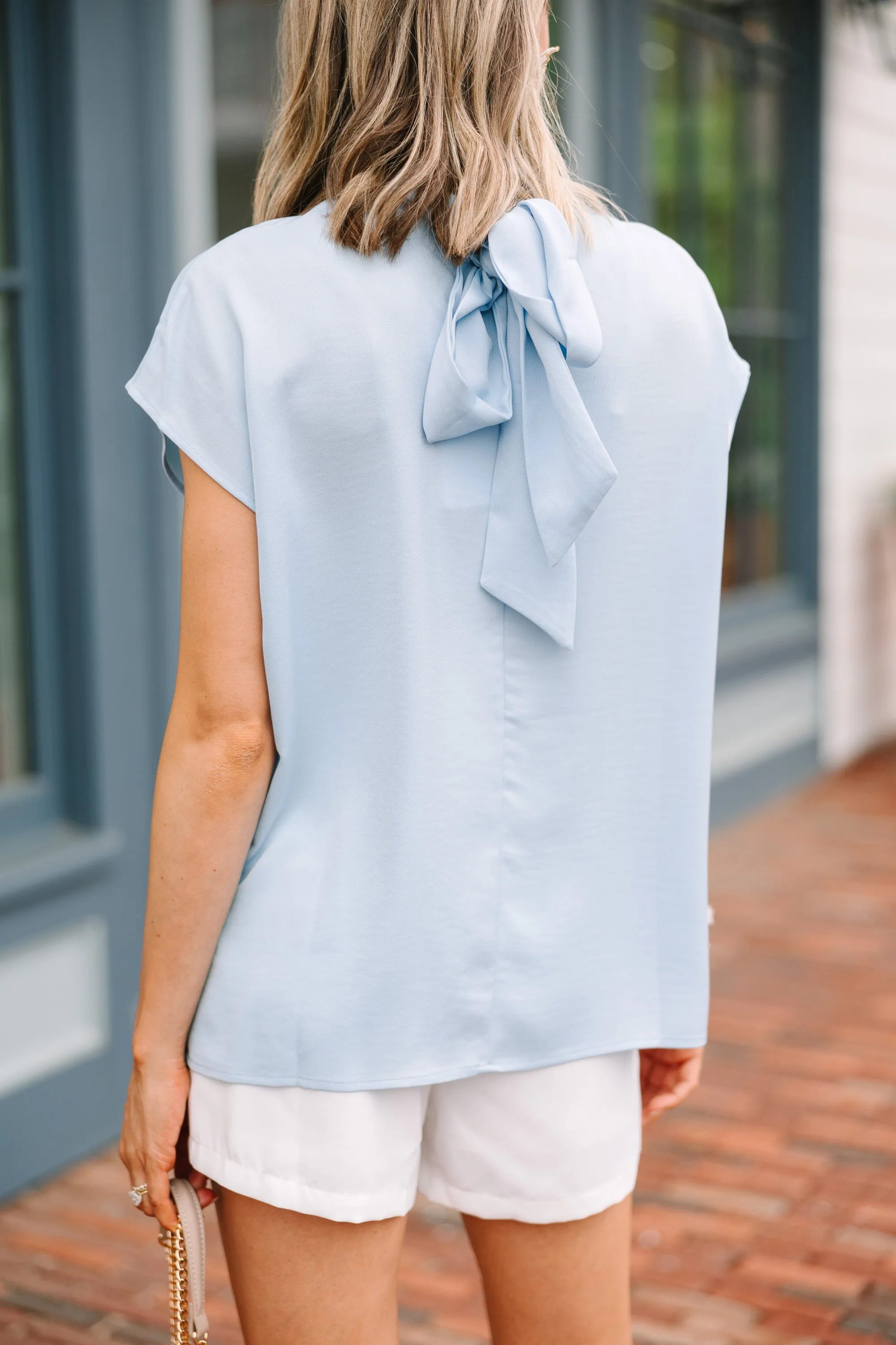 Take A Look Light Blue Blouse