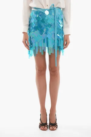 The Attico Geometric Maxi Sequins AURELIE Mini Skirts