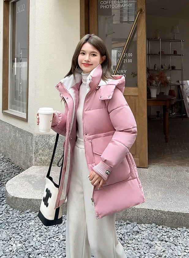 Thickened Windproof Quilted Puffer Jacket for Women