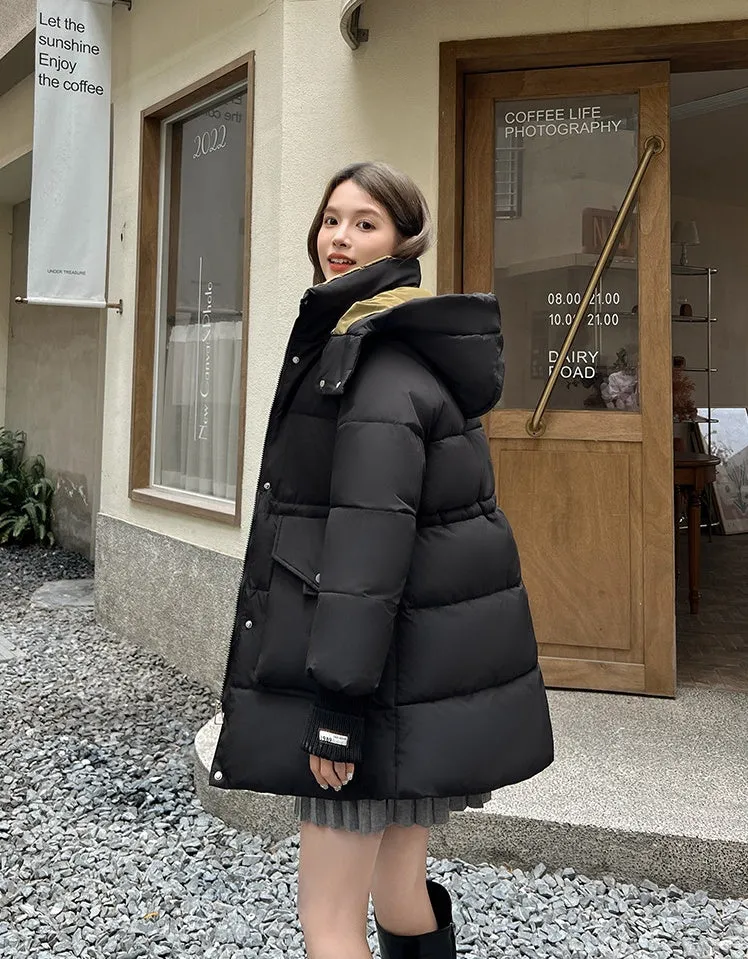 Thickened Windproof Quilted Puffer Jacket for Women
