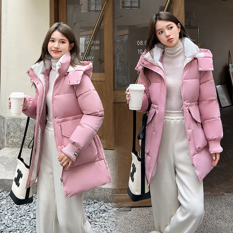 Thickened Windproof Quilted Puffer Jacket for Women