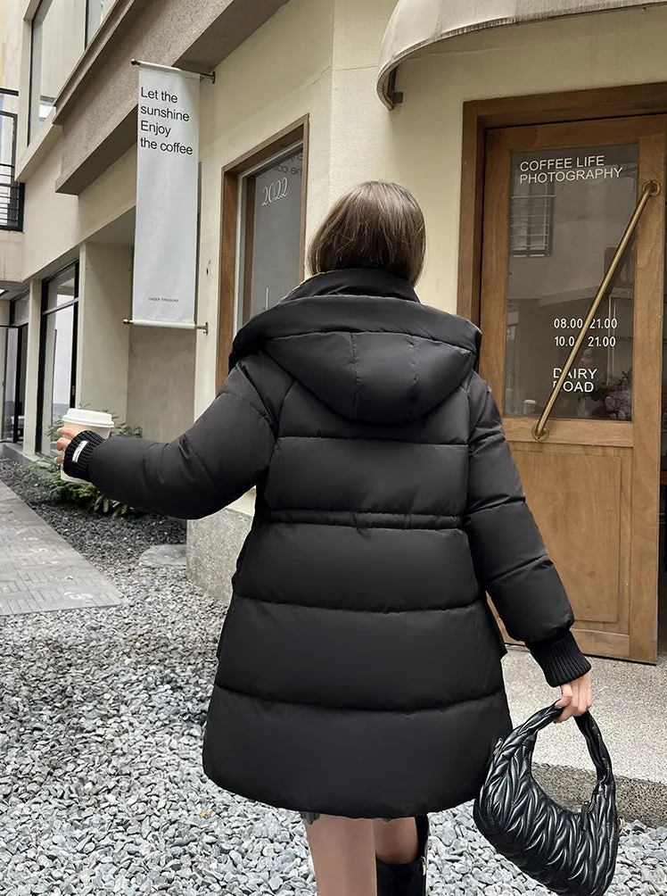 Thickened Windproof Quilted Puffer Jacket for Women