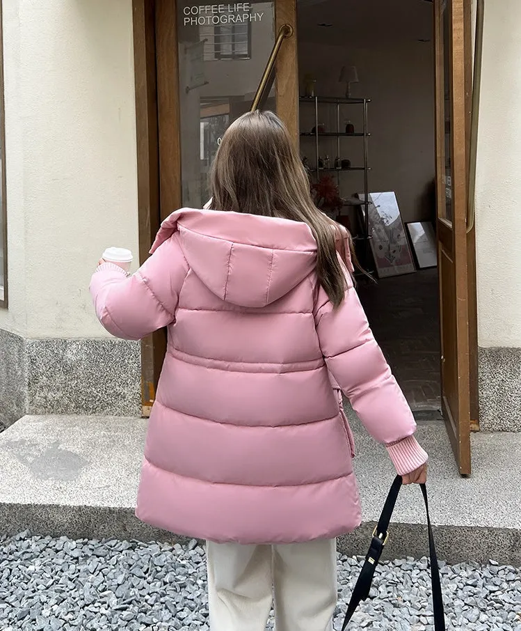Thickened Windproof Quilted Puffer Jacket for Women