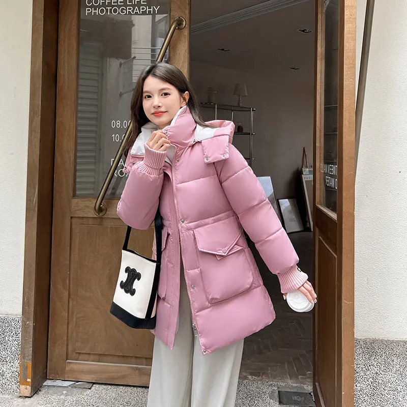 Thickened Windproof Quilted Puffer Jacket for Women