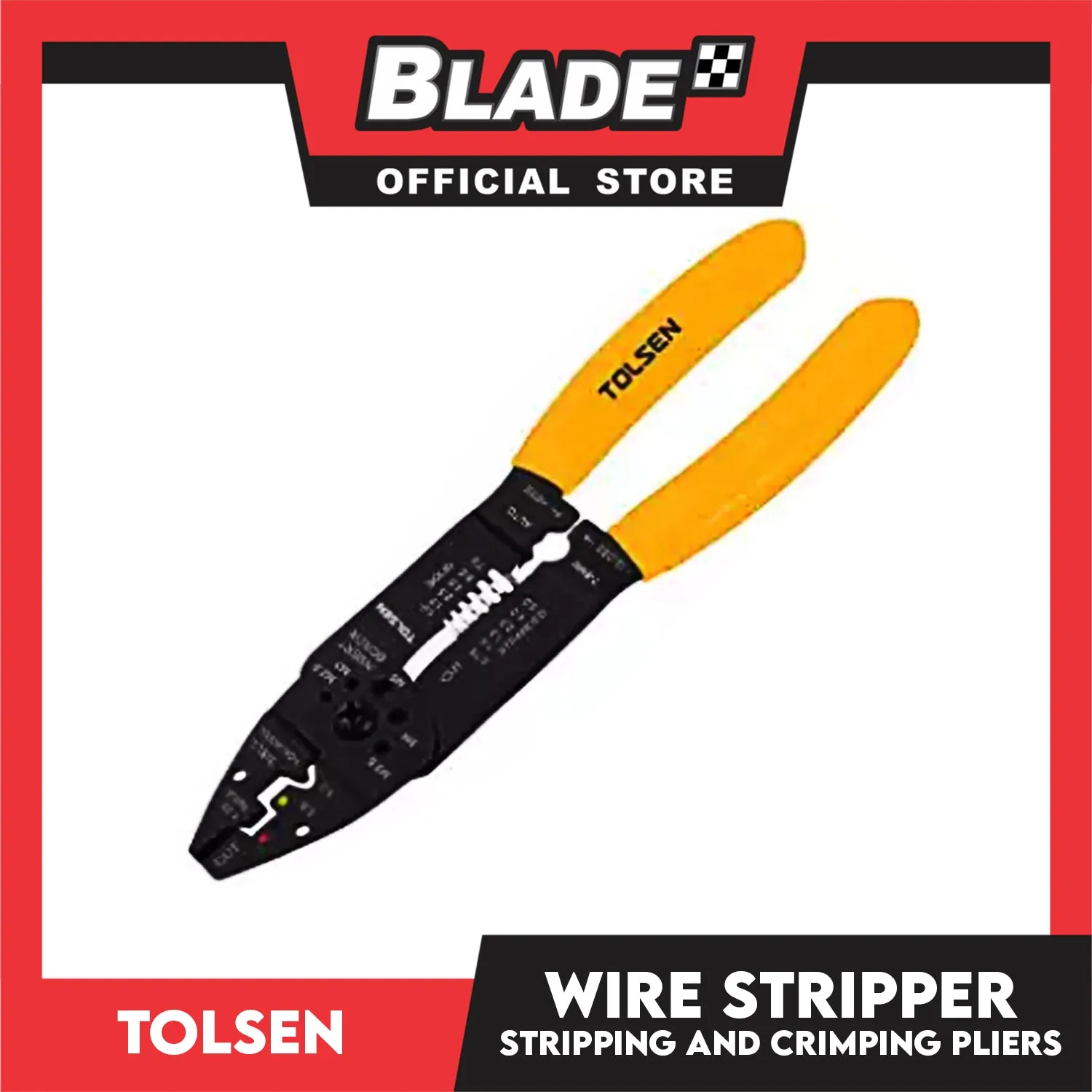 Tolsen Pliers Wire Stripping and Crimping 215mm 8.5' 38052