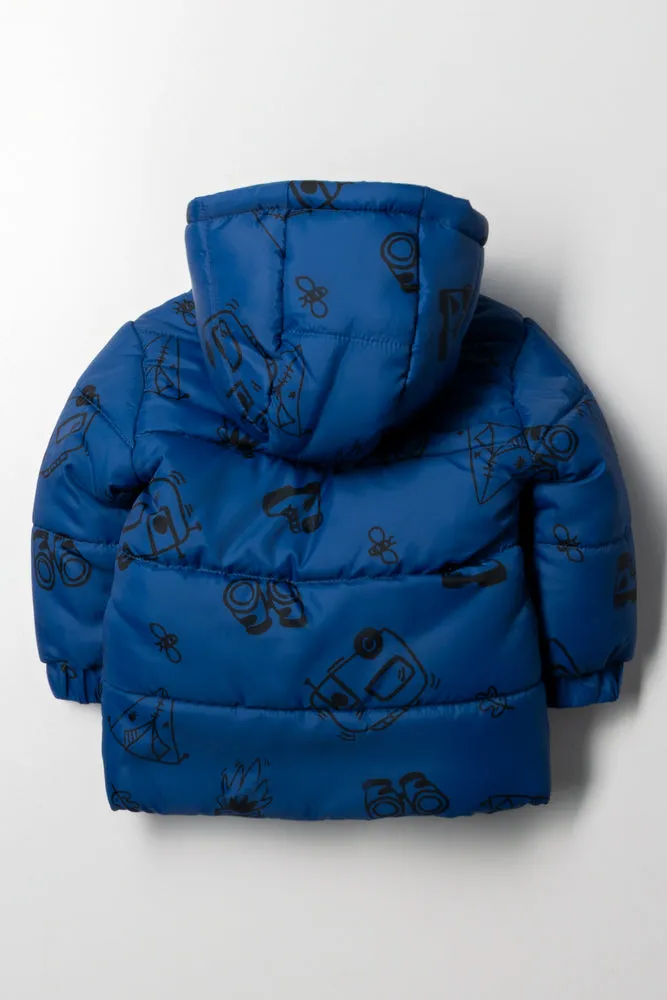 Transport Quilted Puffer Jacket Blue