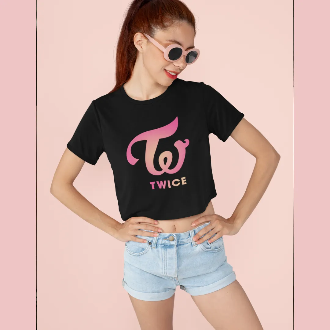 Twice logo crop top shirt kpop