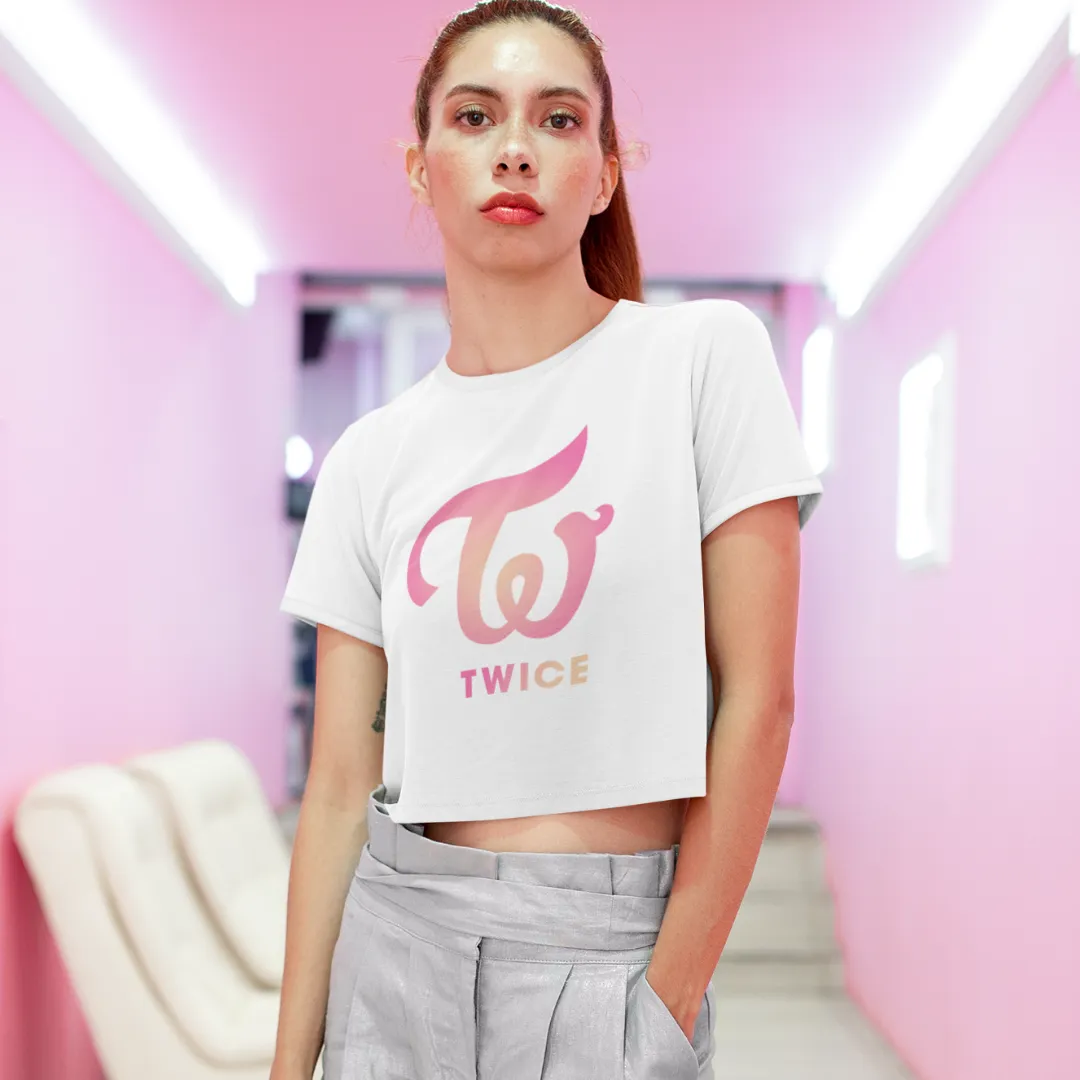 Twice logo crop top shirt kpop