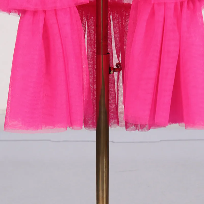 Two-wear layered tulle skirt