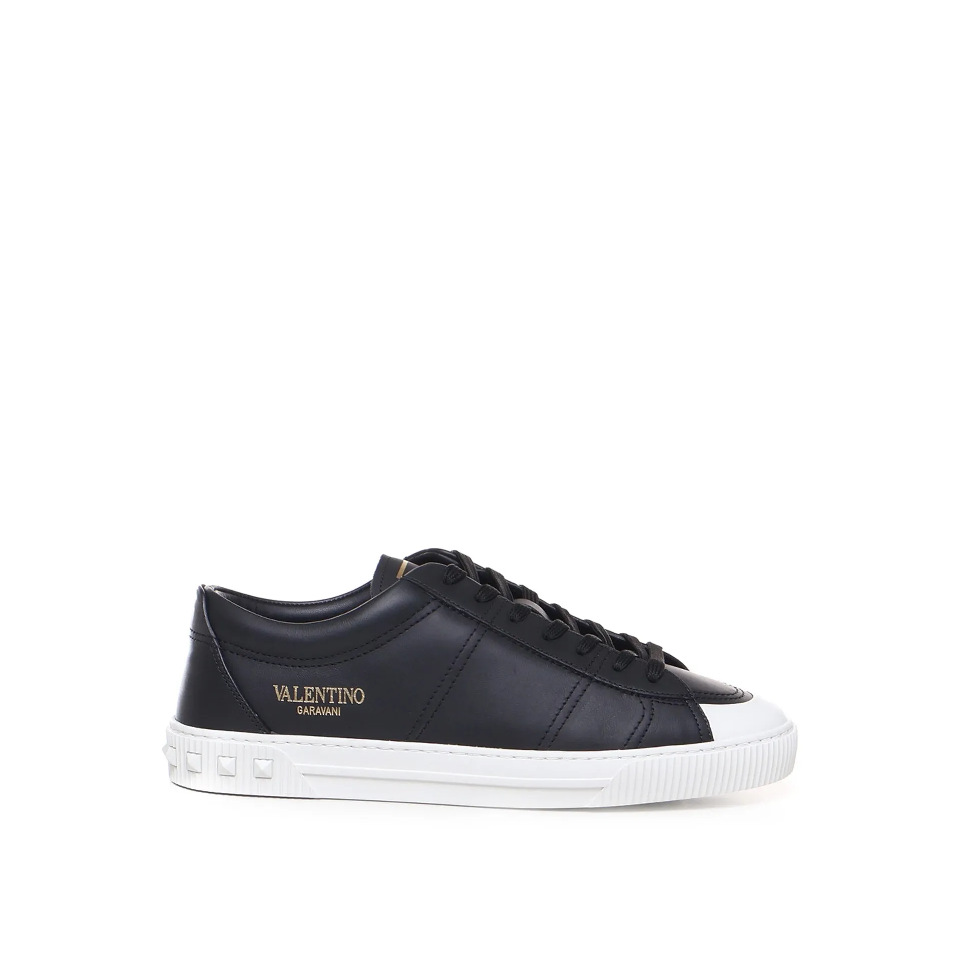 VALENTINO GARAVANI Leather Sneaker with Side Studs