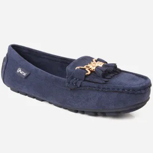 Women "PATICE" Moosehide Fringed Kilty Moccasins