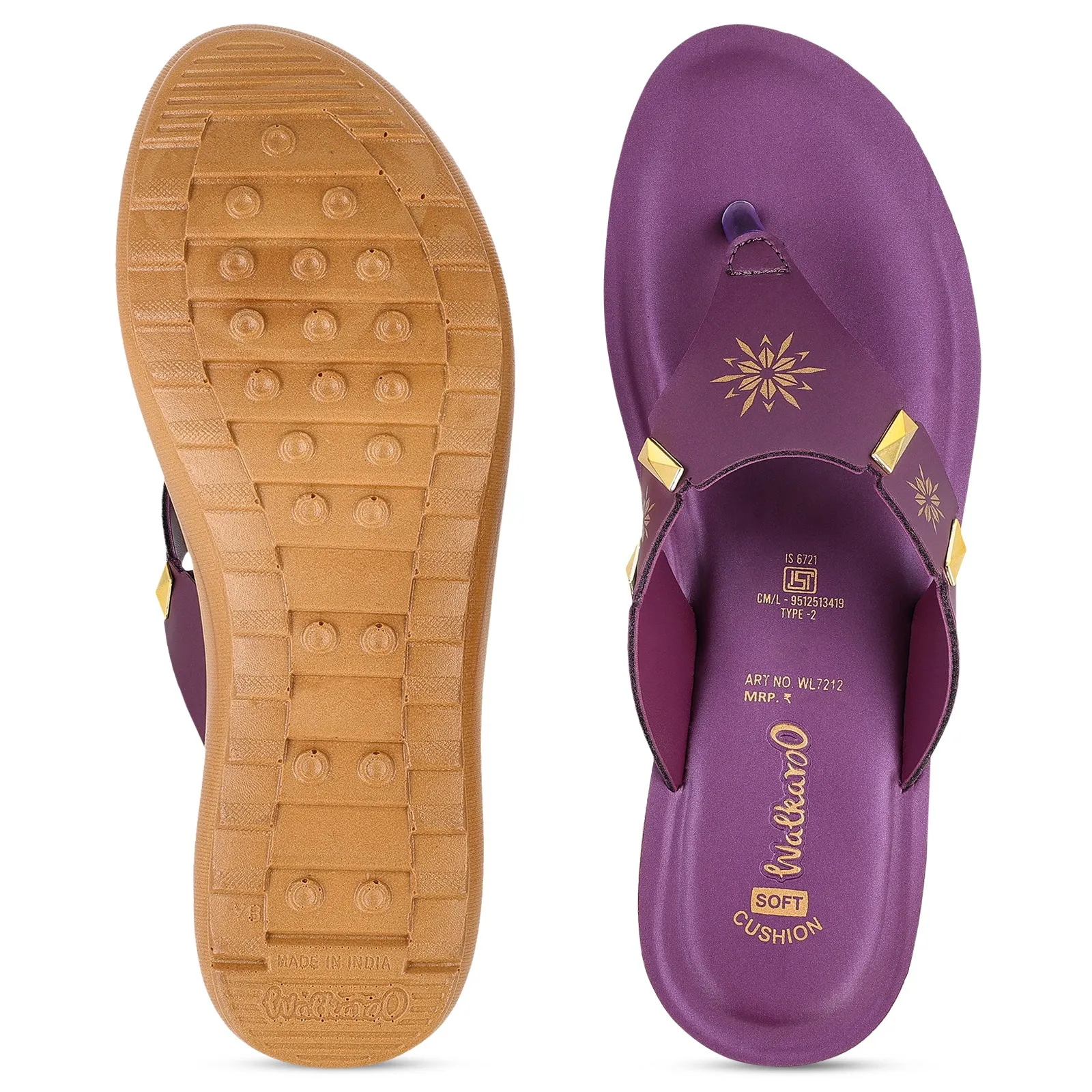 Women's Daily Wear Sandals  - WL7212 Plum