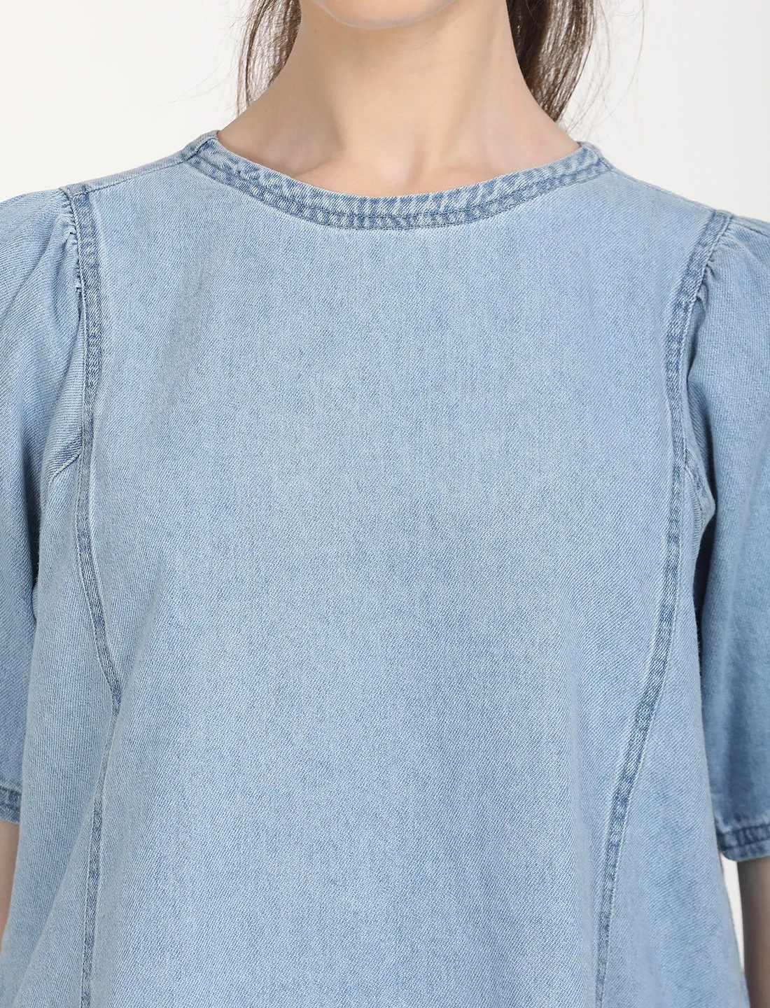 Women's Solid Blue Top