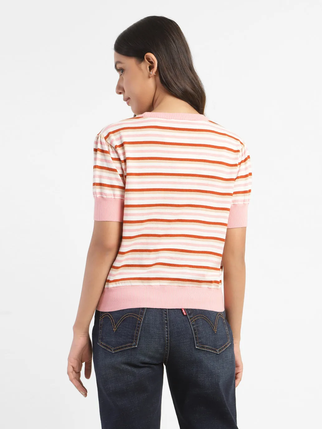 Women's Striped Crew Neck Sweater